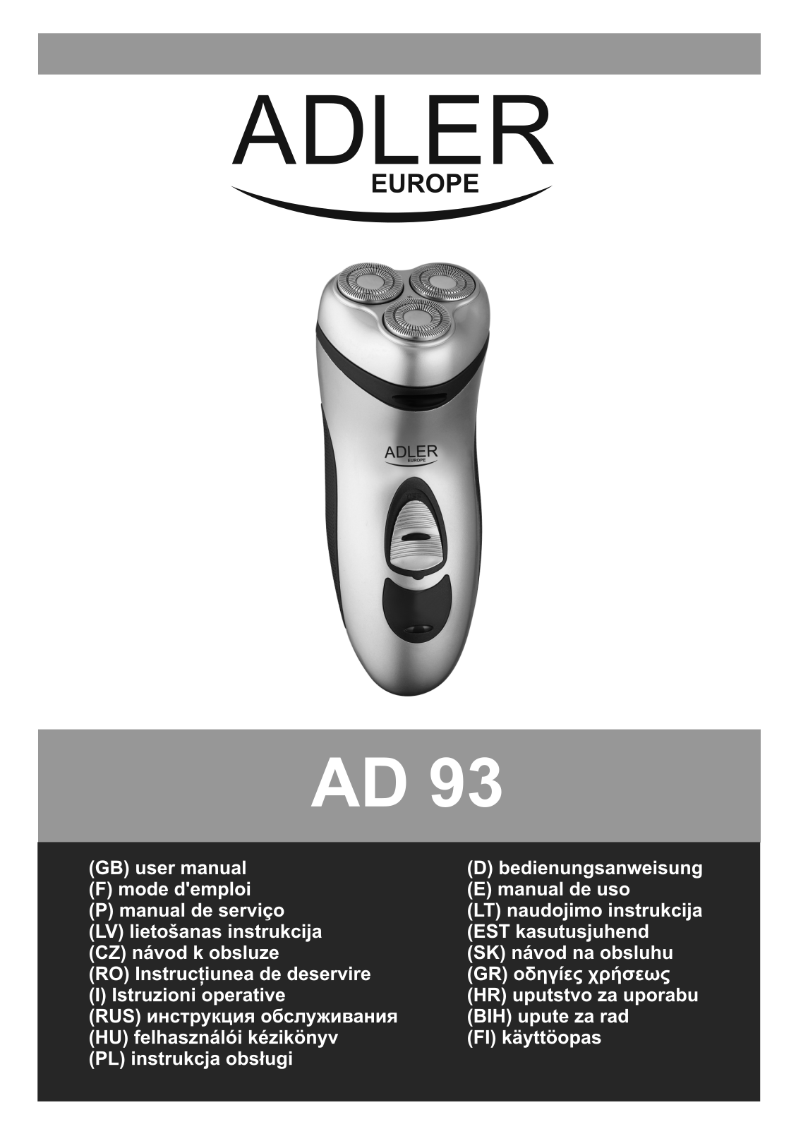 Adler AD 93 User Manual