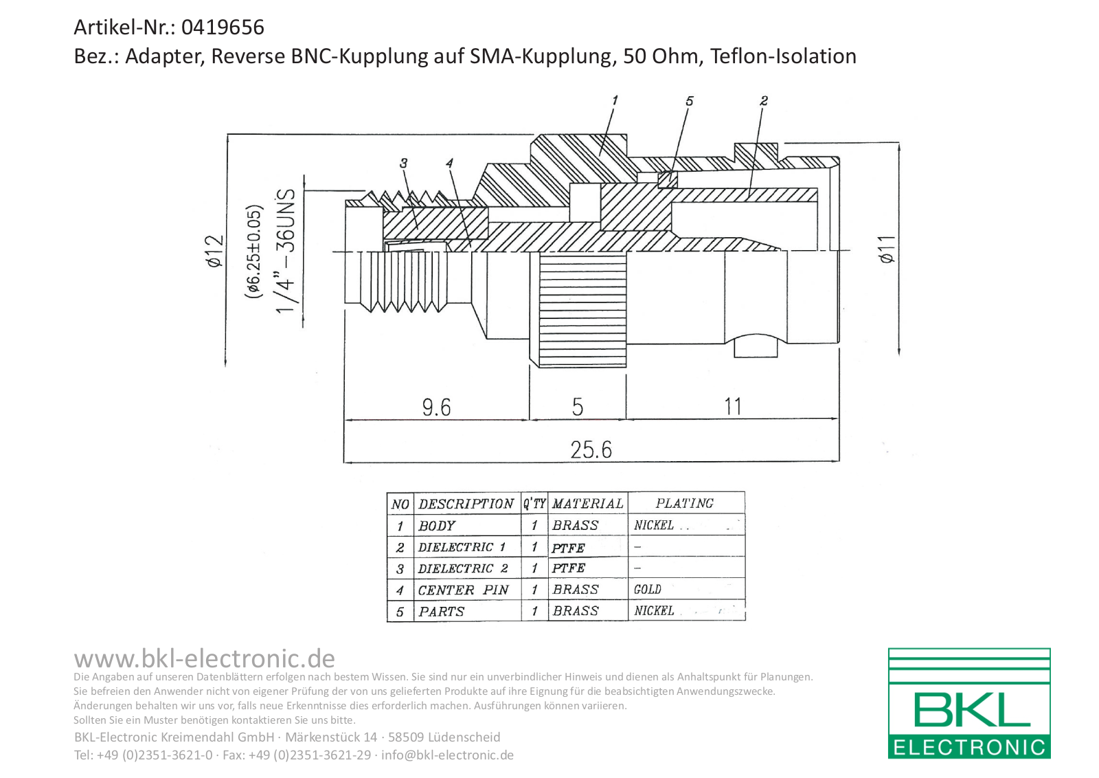 BKL BKL 0419656 Datasheet - ManualMachine.com