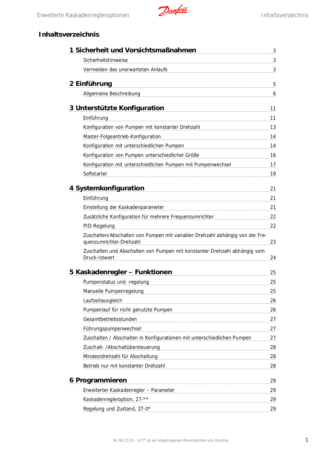 Danfoss Erweiterte Kaskadenregleroptionen Installation guide