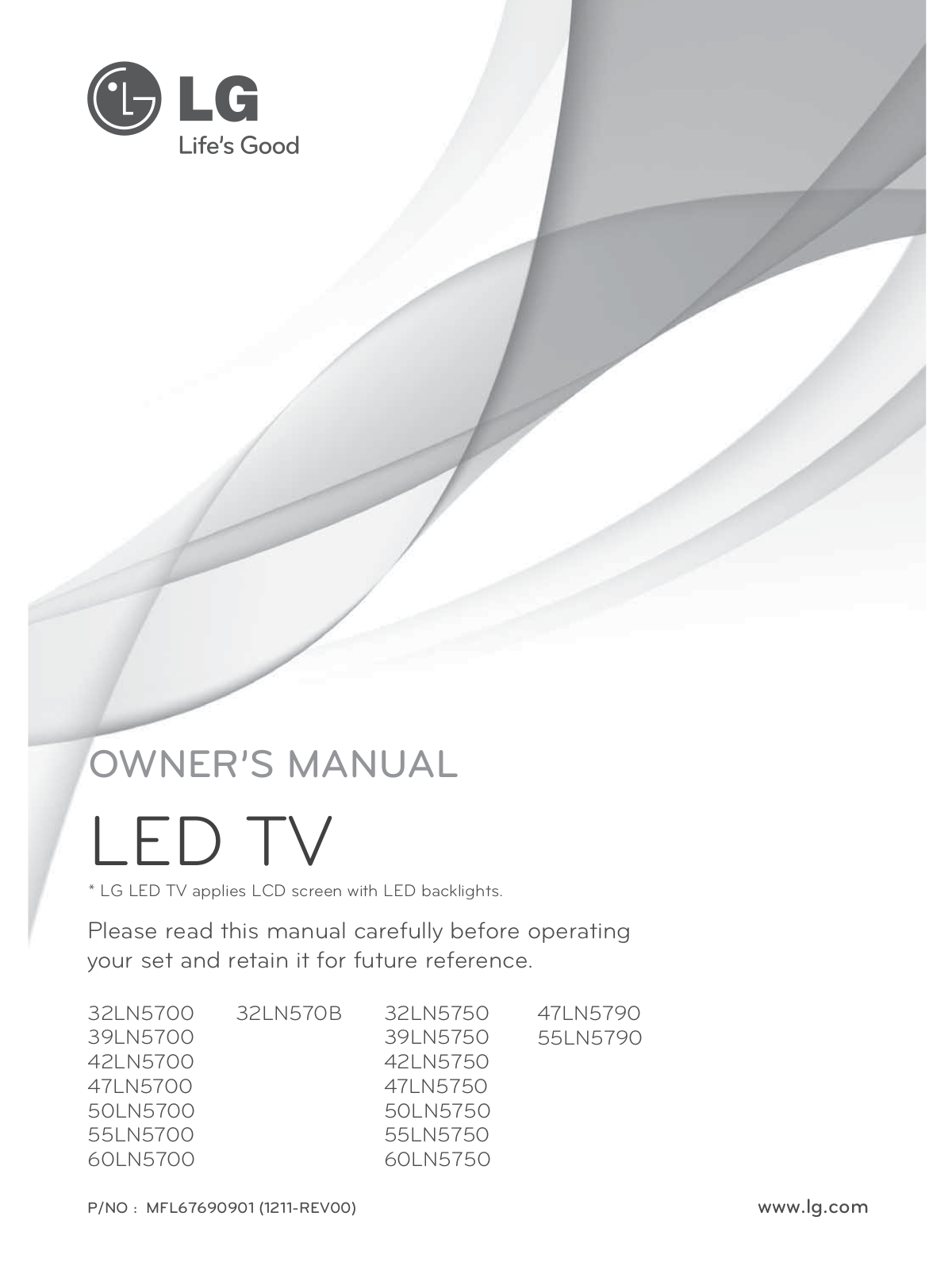 LG Electronics USA 50LN5700UH User Manual