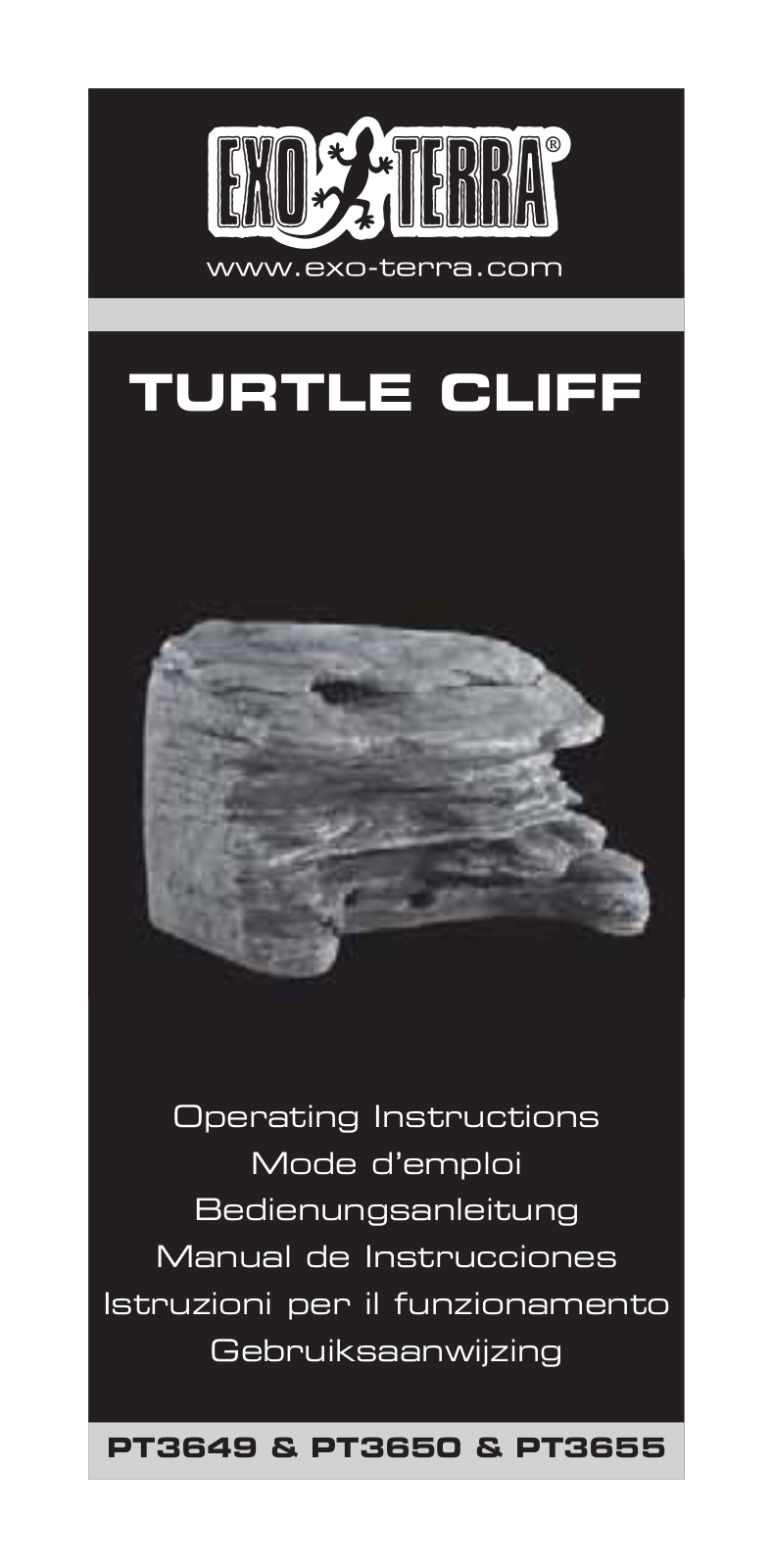 Exo Terra Turtle Clif PT3649, Turtle Clif PT3650, Turtle Clif PT3655 Operating Instructions Manual