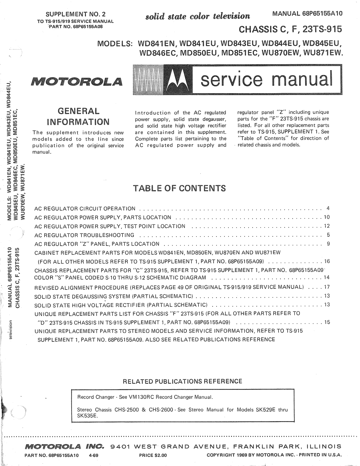 Moth Audio WD-841-EN, WD-841-EU, WD-843-EU, WD-844-EU, WD-845-EU Service manual