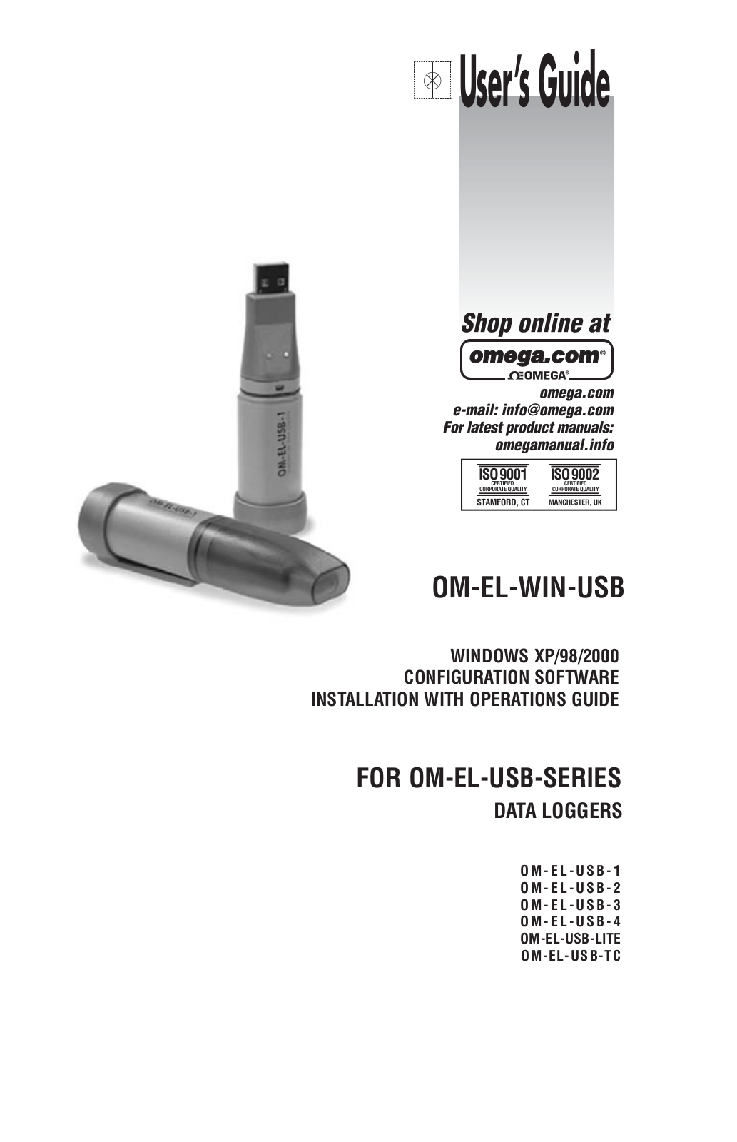 Omega OM-EL-USB-3, OM-EL-USB-LITE, OM-EL-WIN-USB, OM-EL-USB-2, OM-EL-USB-4 User Manual - ManualMachine.com