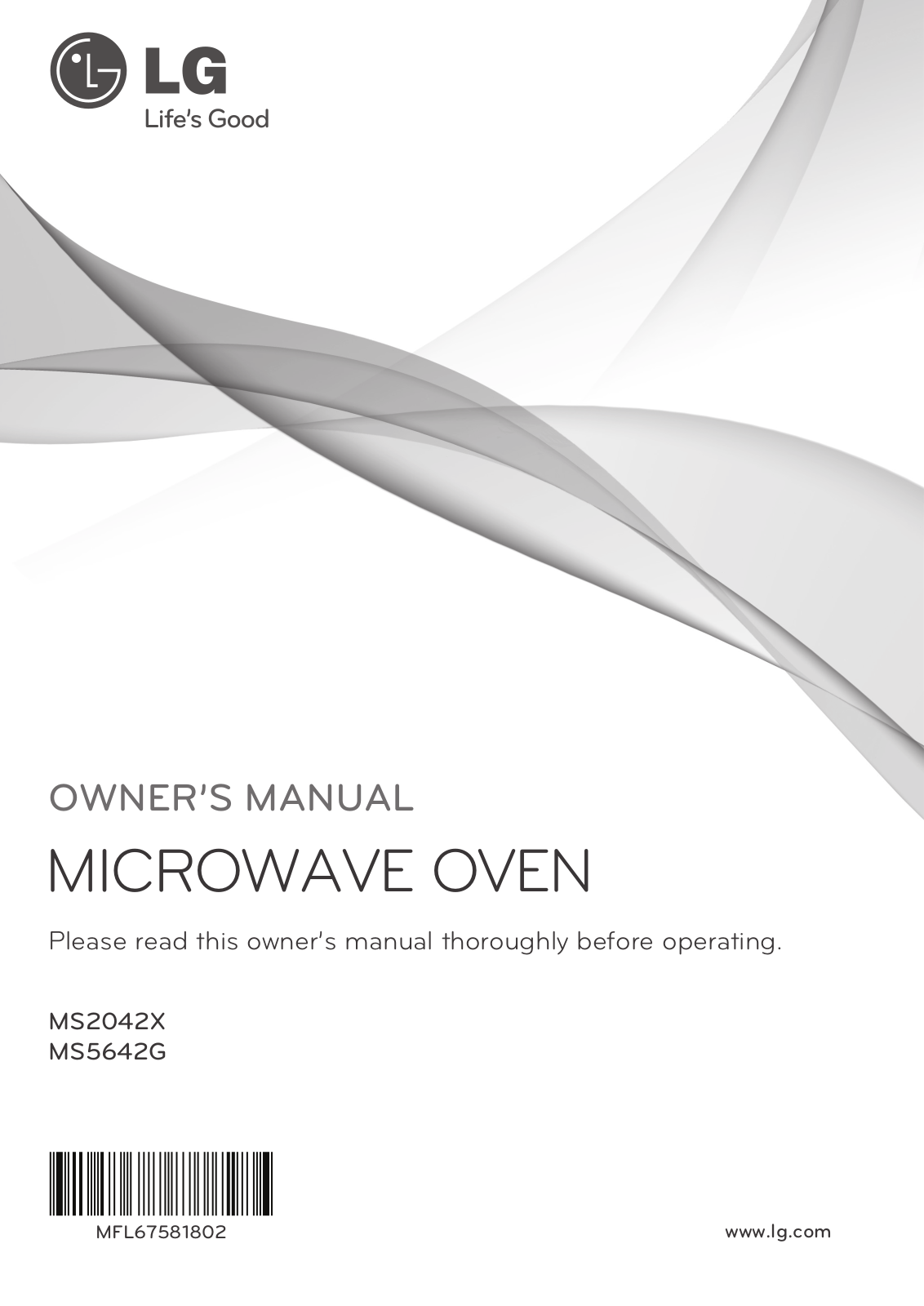 LG MS2042X Owner’s Manual