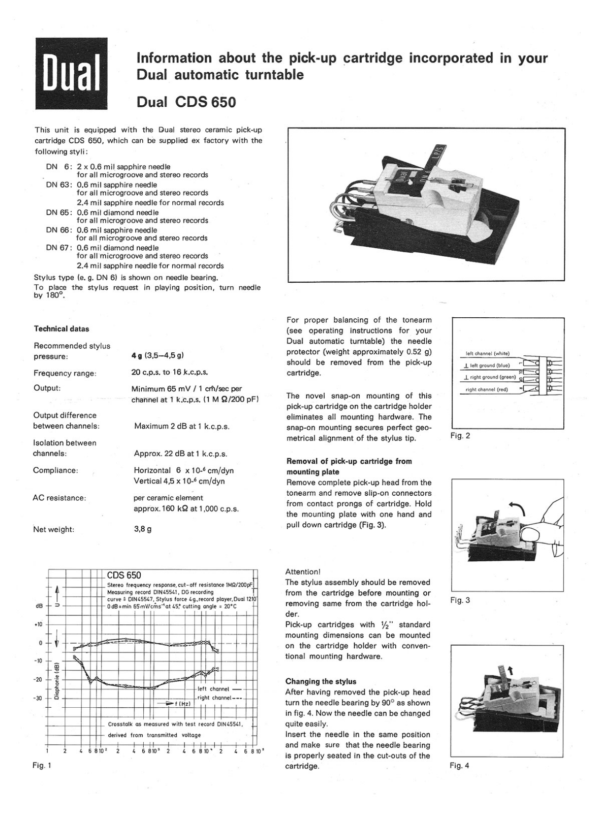 Dual CDS-650 Owners Manual