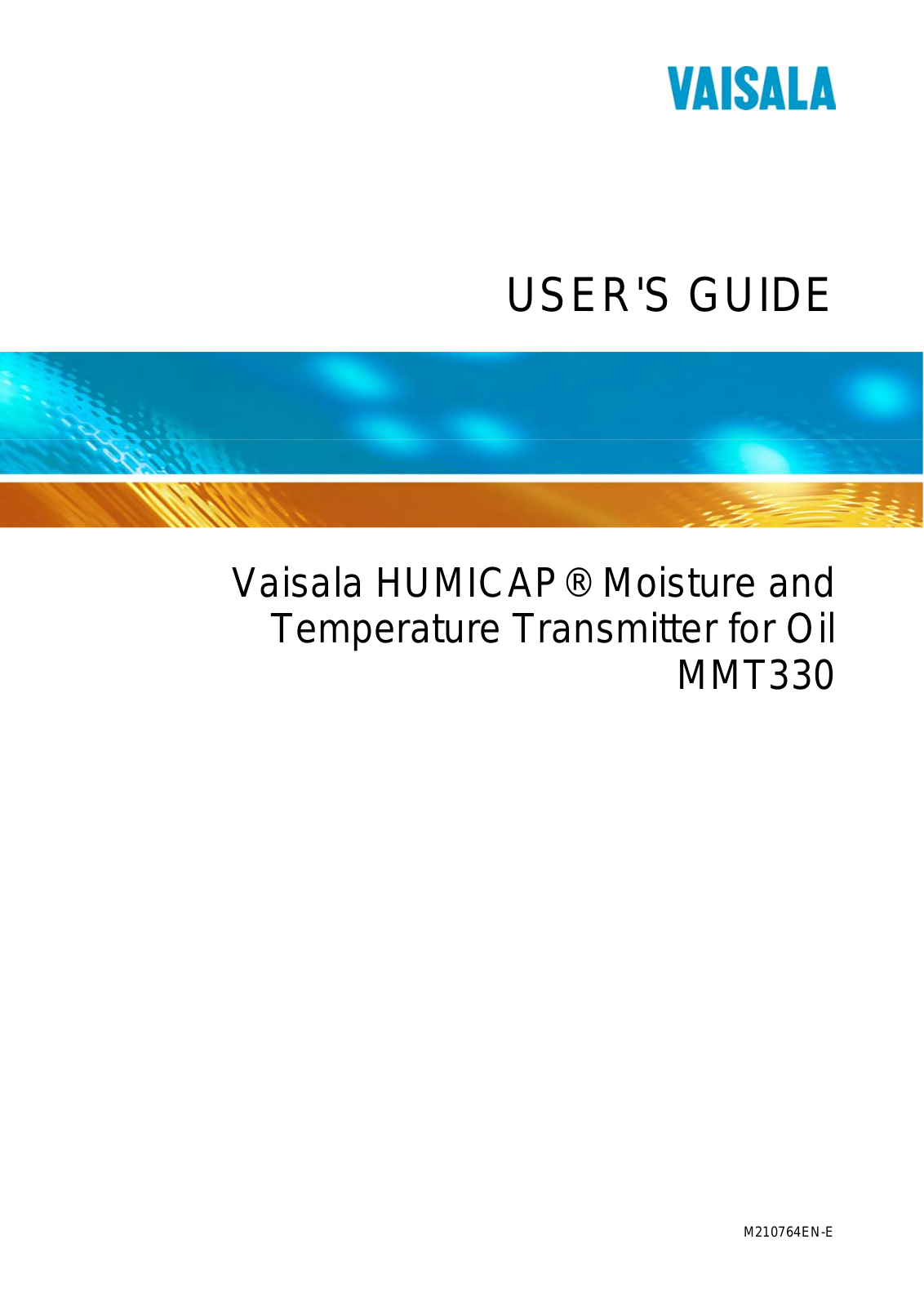 vaisala MMT330 User Guide