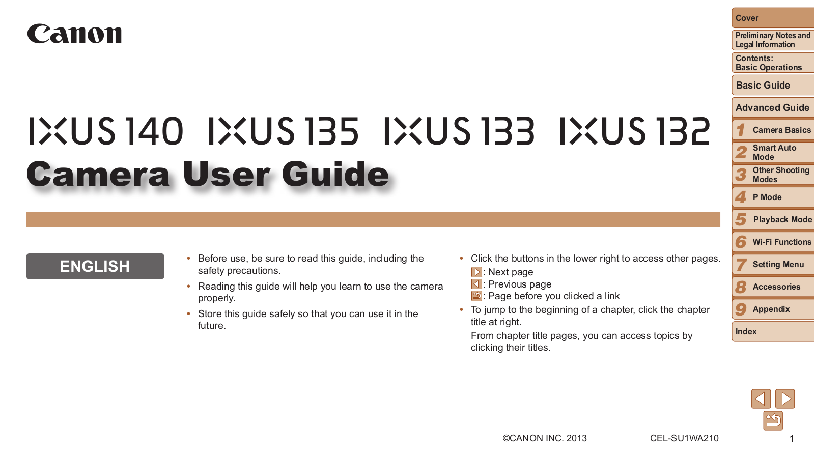 Canon IXUS 132, IXUS 133, IXUS 135, IXUS 140 User Guide