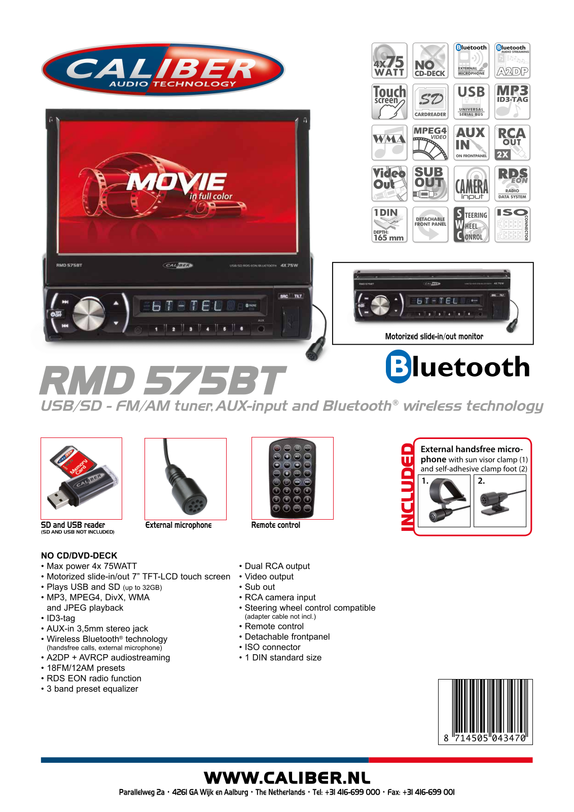 Caliber RMD575BT User Manual