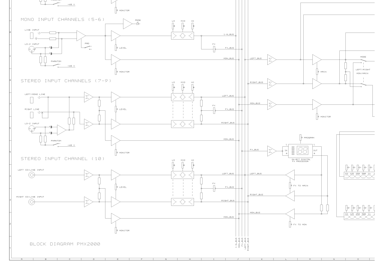 Behringer PMX2000 Schematic