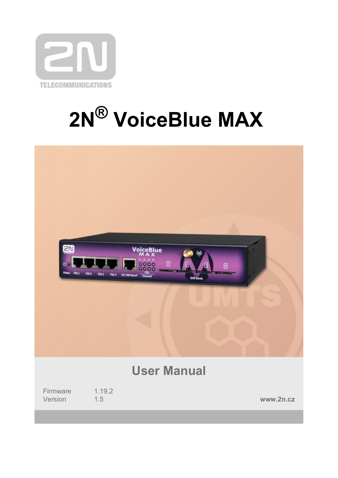 2N VoiceBlue MAX User Manual v1.5