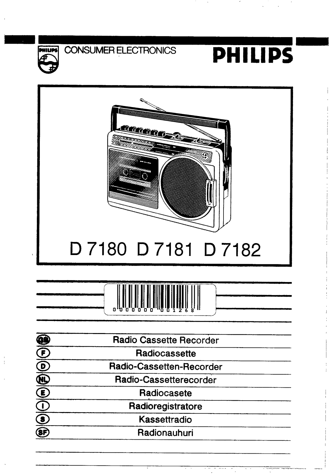 Philips D7182, D7181, D7180 User Manual