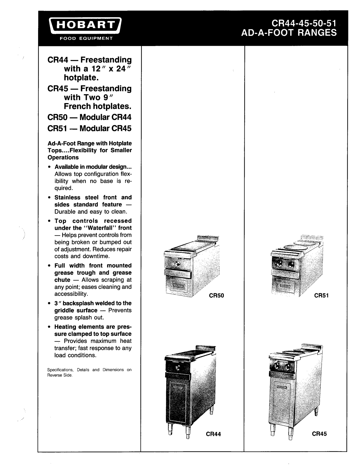 Hobart CR44 User Manual