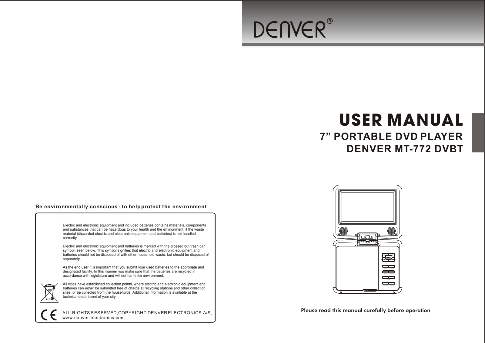 Denver MT-772DVBT User Manual