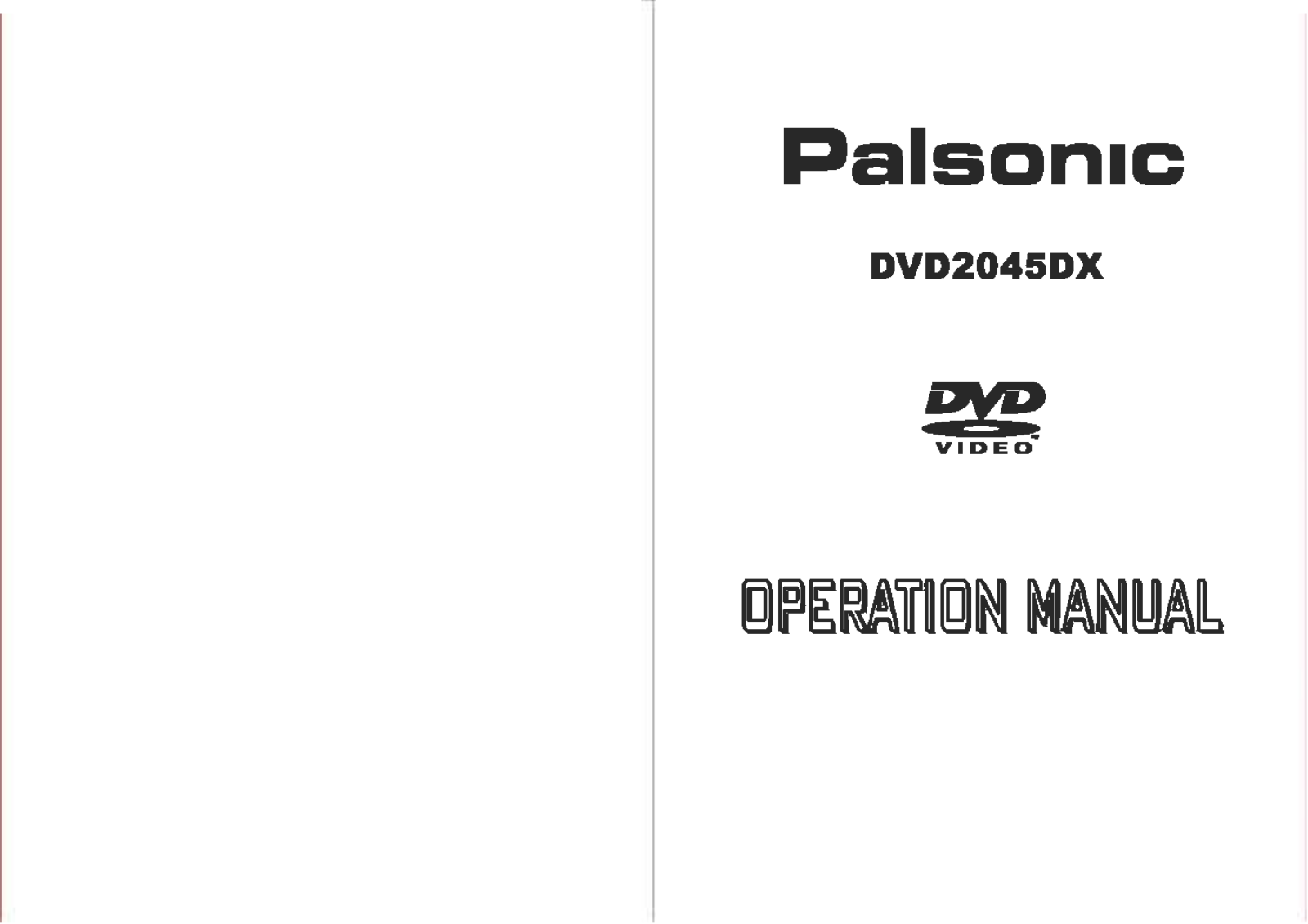 Palsonic DVD2045DX User Manual