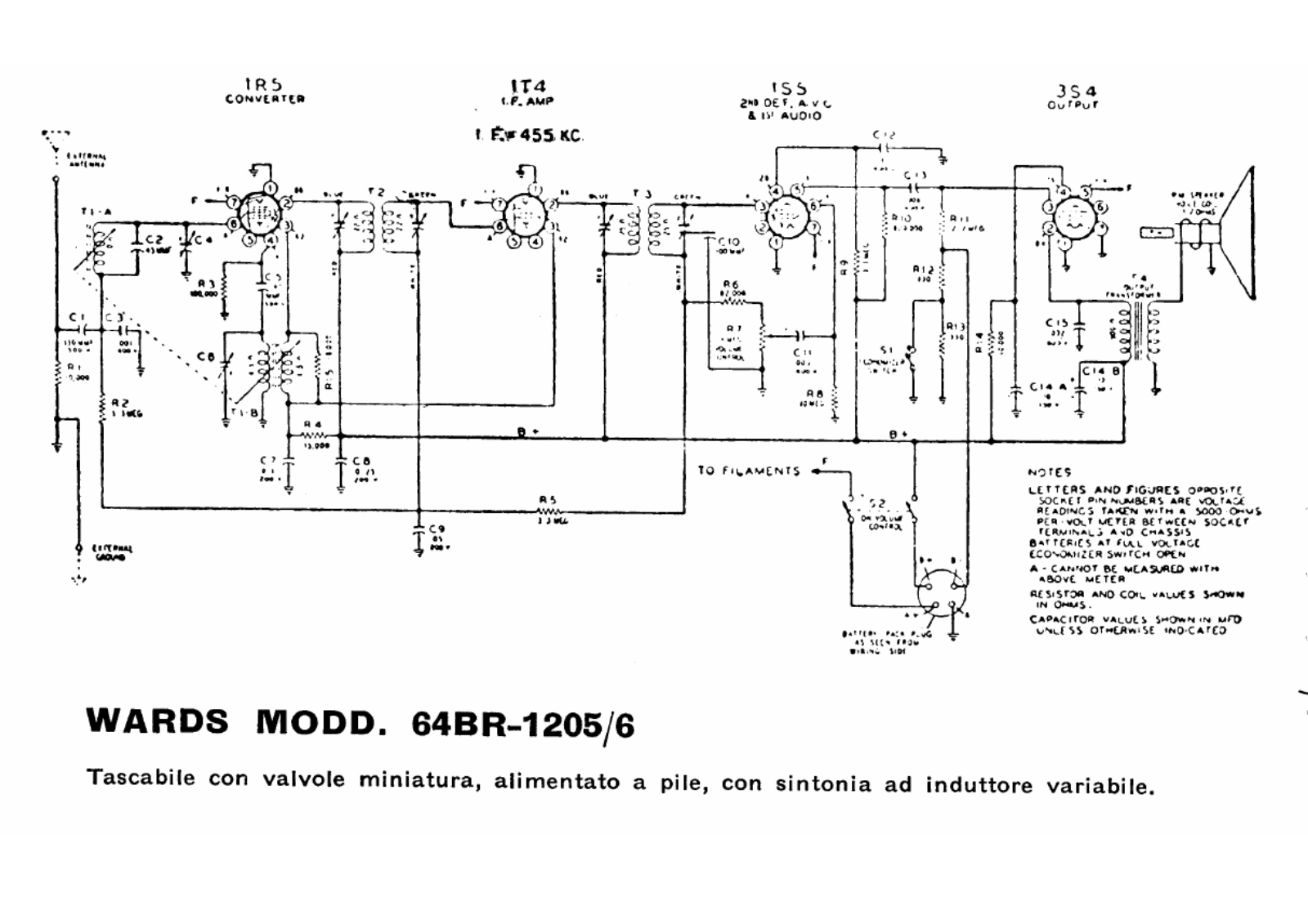 Wards 64br 1205, 64br  1206 schematic