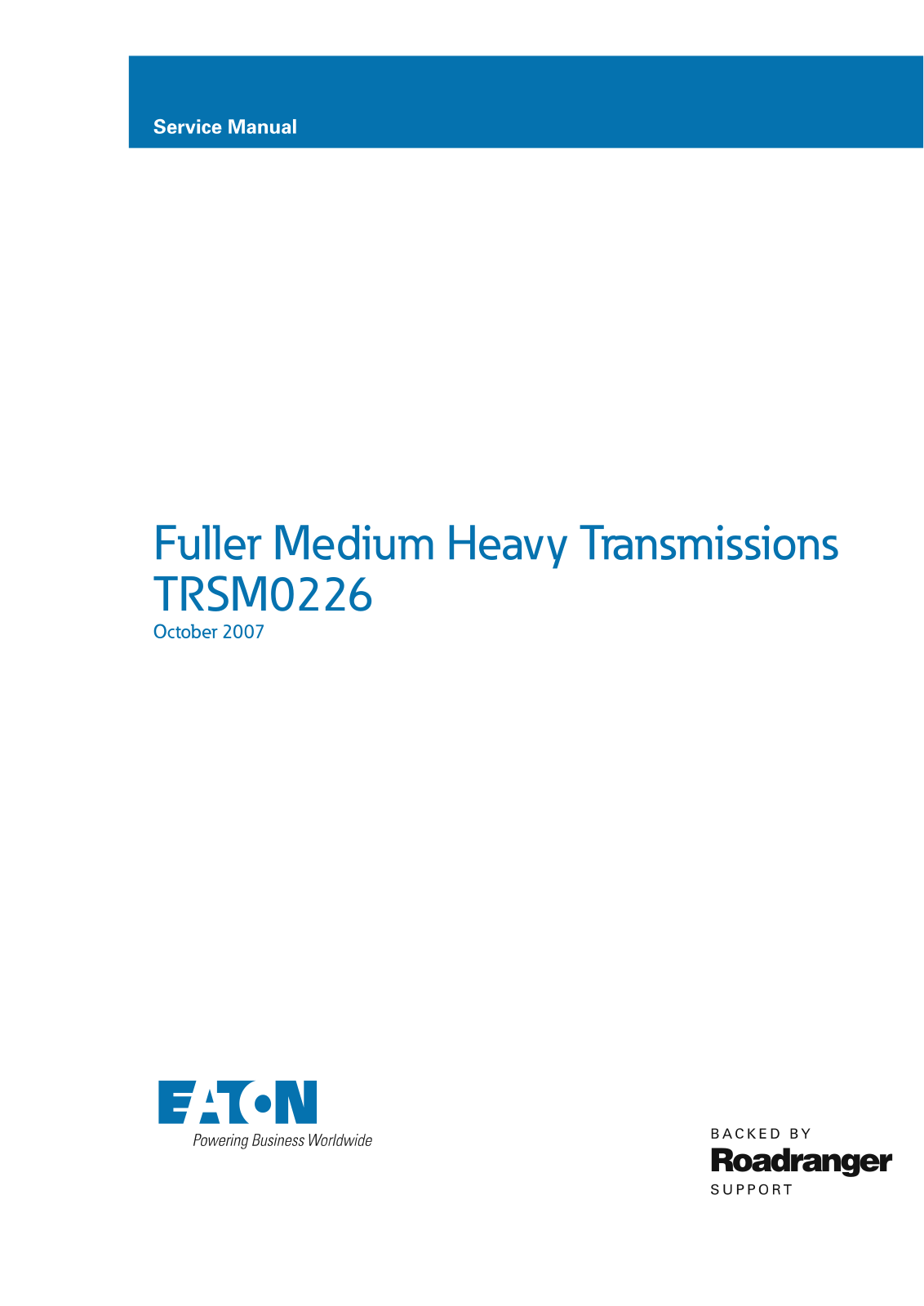 Eaton Transmission RT-906 Service Manual