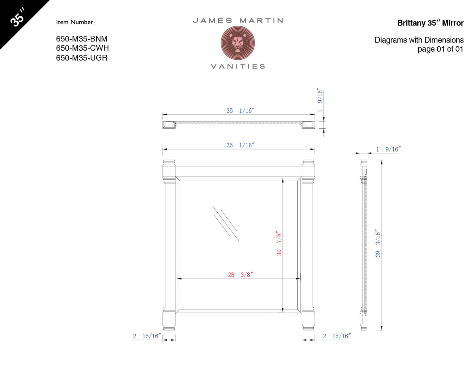 James Martin 650M35BKO User Manual
