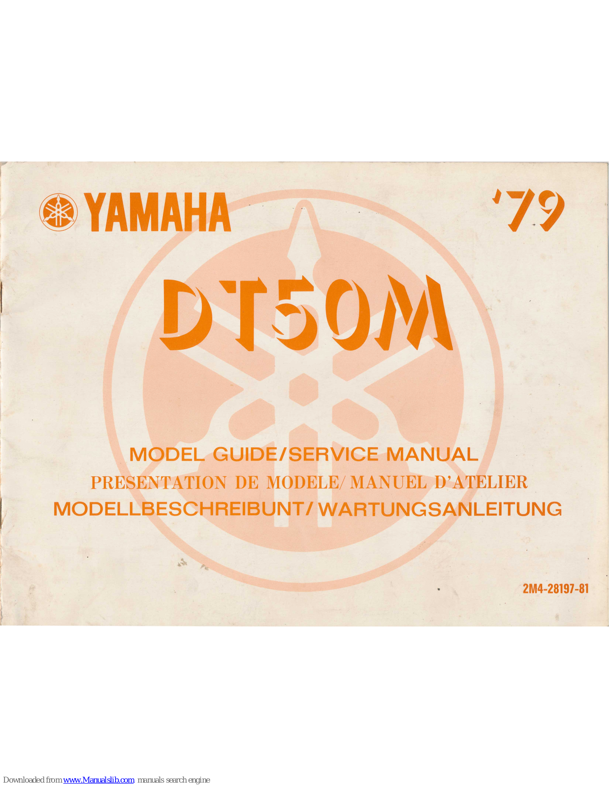 Yamaha DT50M Manual And Manual