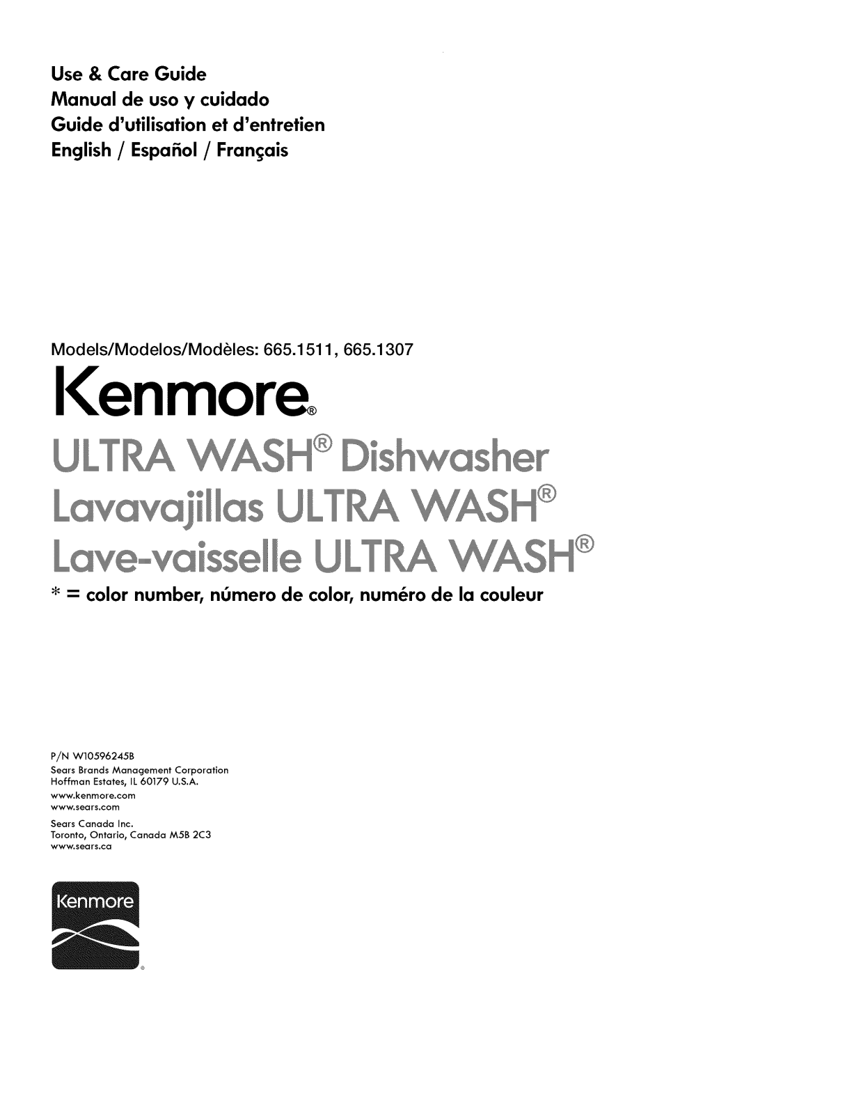 Kenmore 66515119K215, 66515119K214, 66515119K213, 66515114K215, 66515114K214 Owner’s Manual