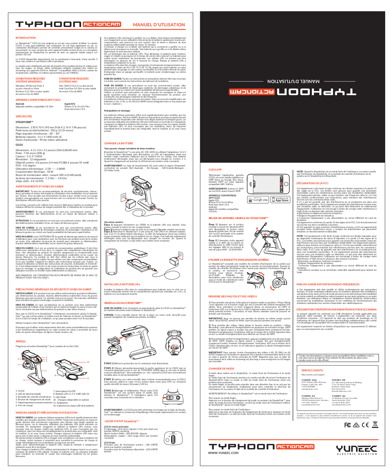 Yuneec TYPHOON ActionCam USER MANUAL