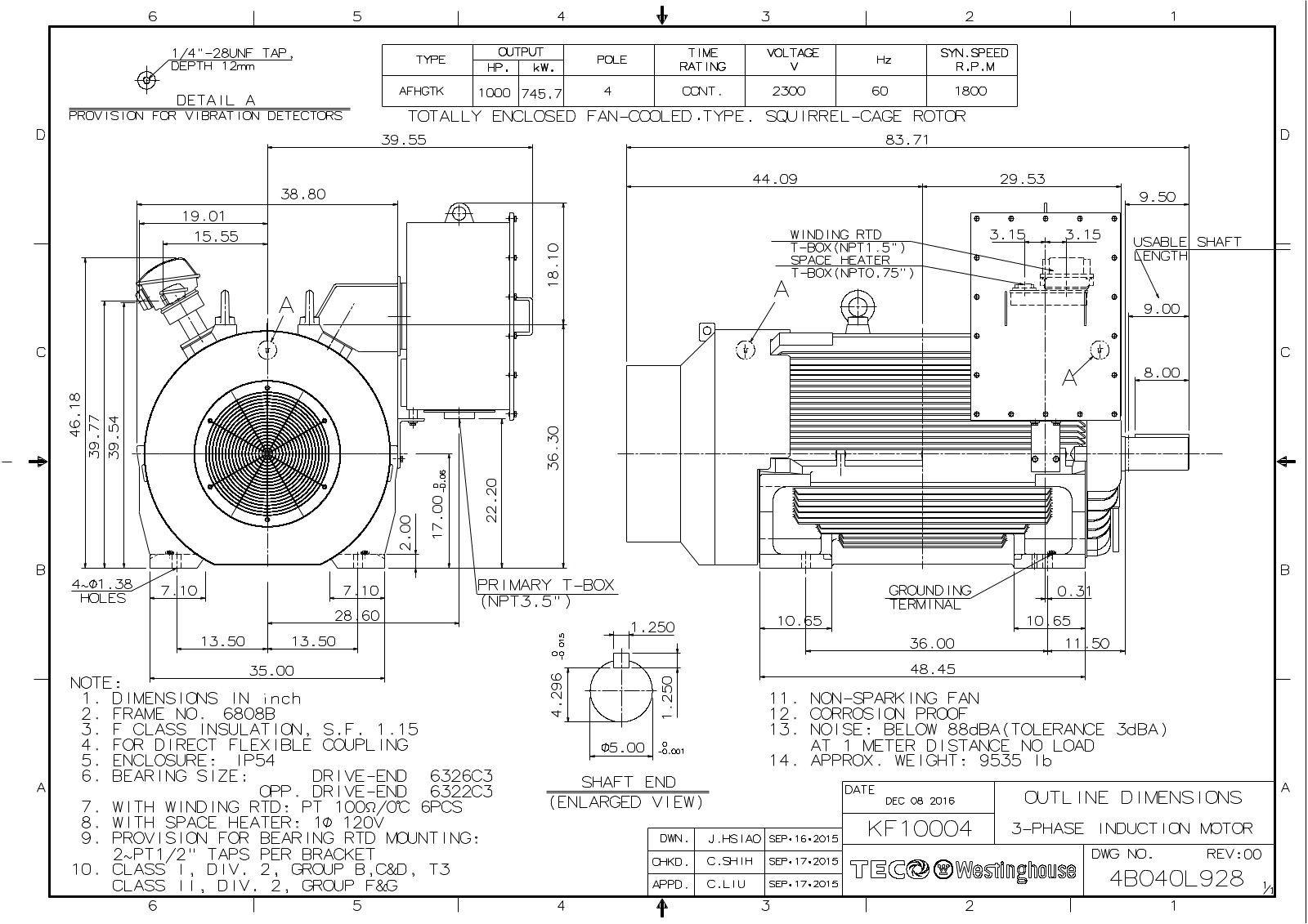 Teco KF10004 Reference Drawing