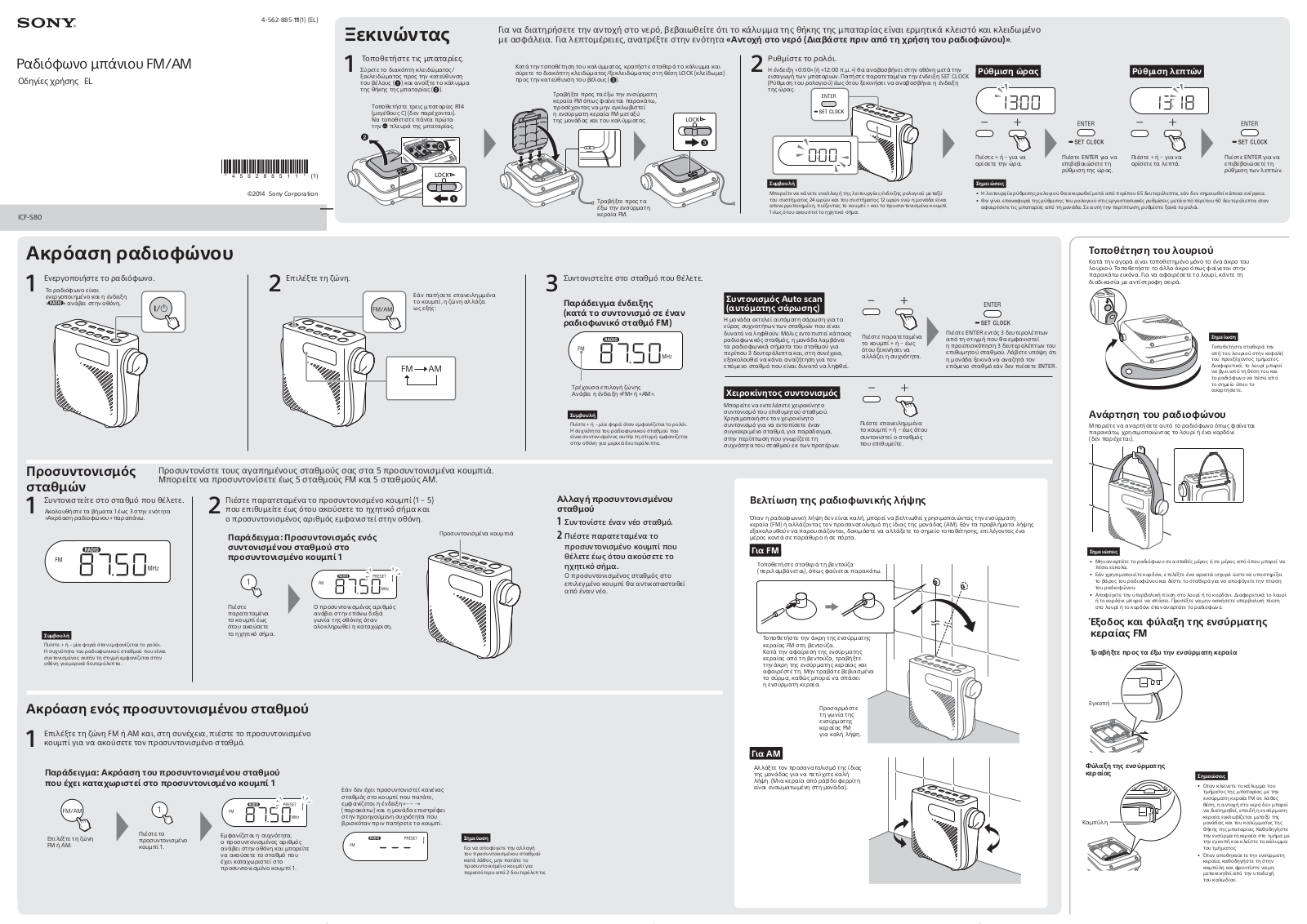 Sony ICF-S80 User Manual