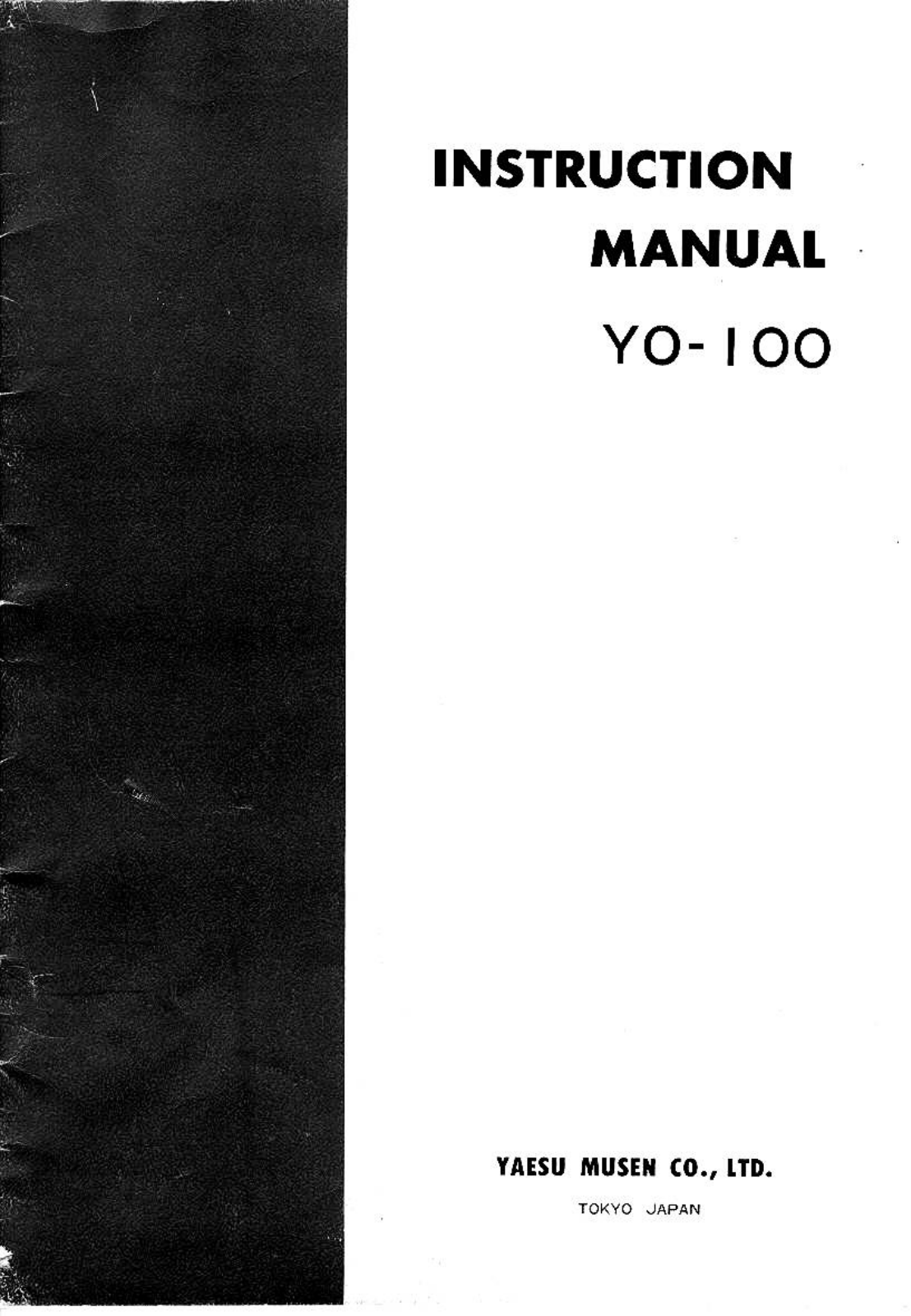 Yaesu YO-100 Owners manual