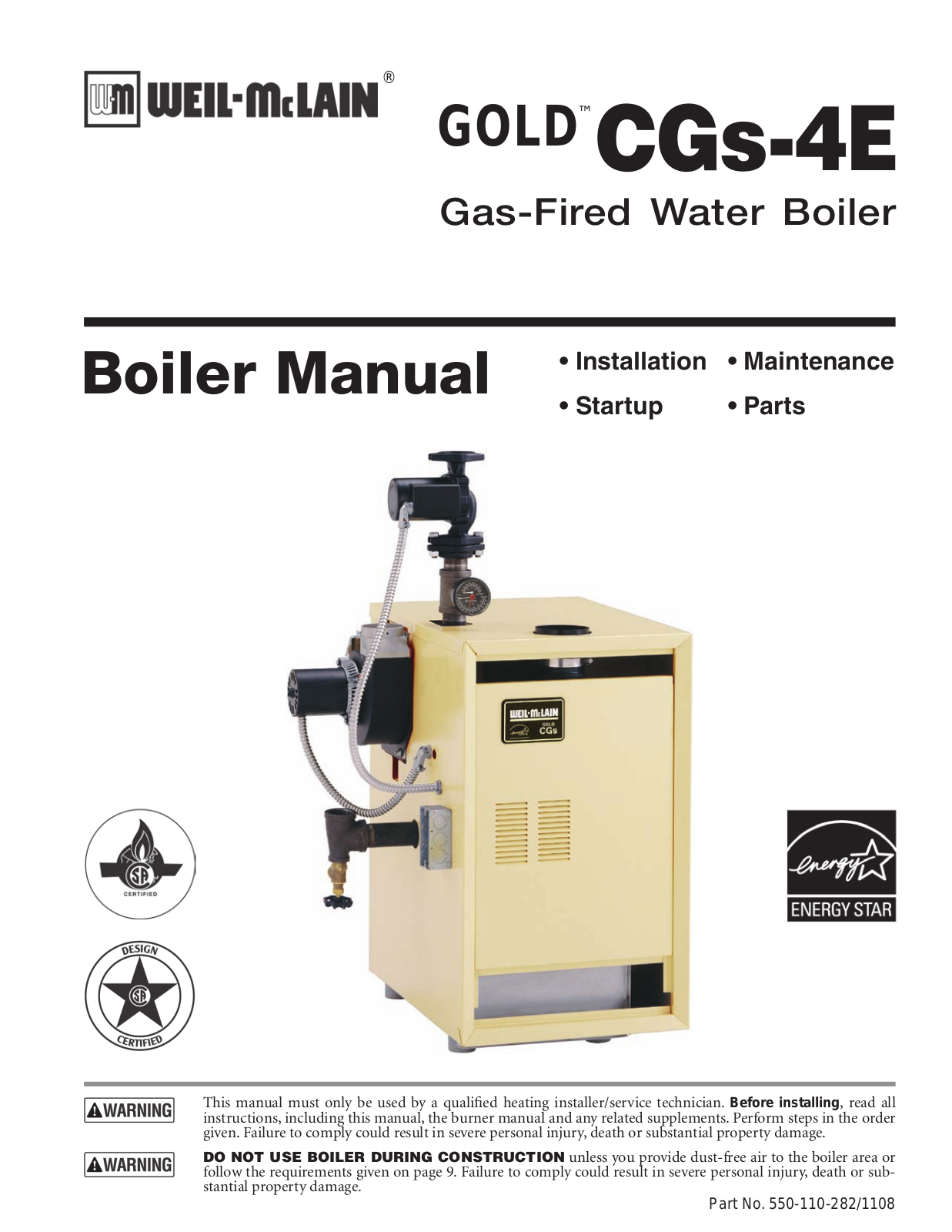 Weil-McLain CGS-4E User Manual