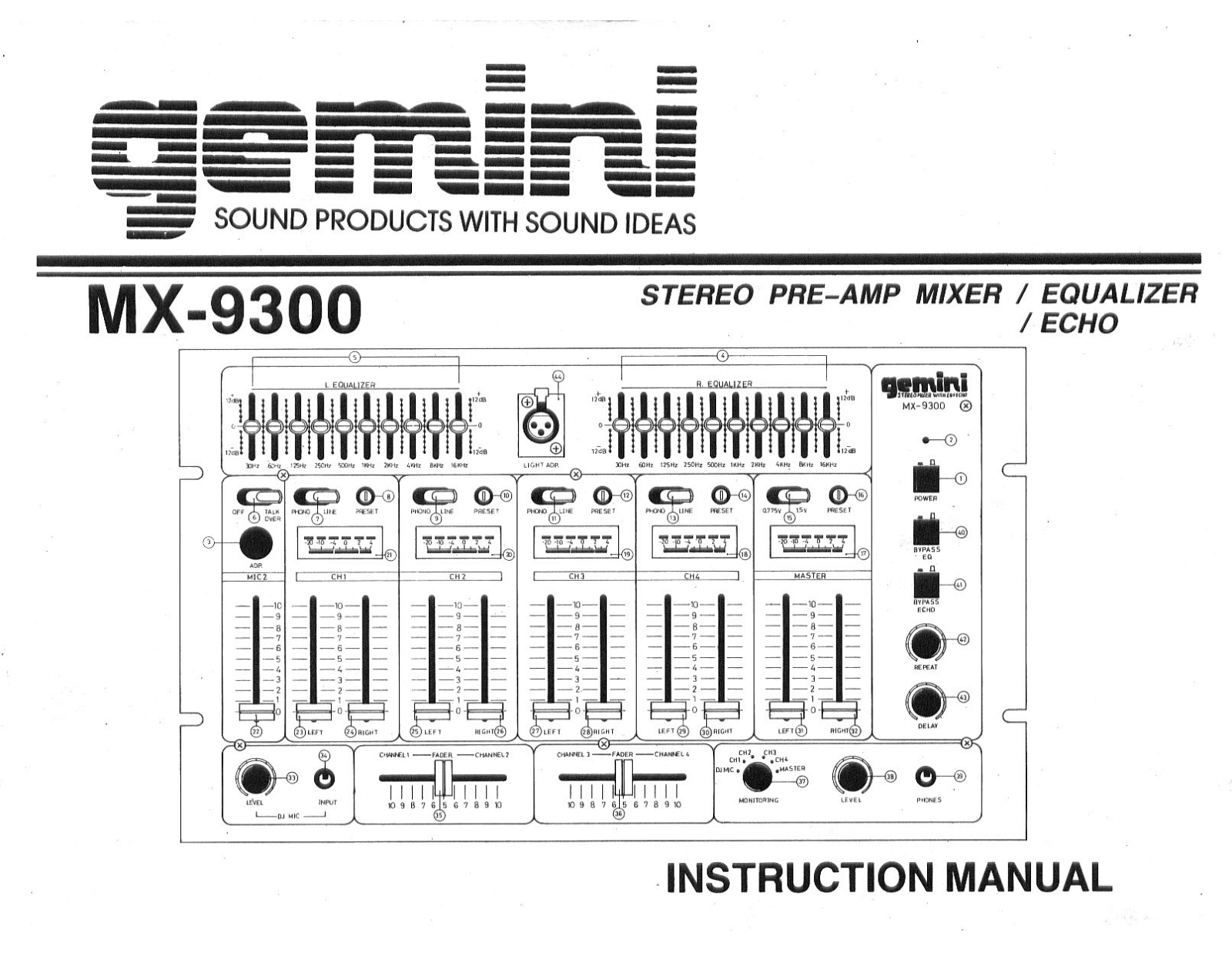 Gemini MX-9300 User Manual