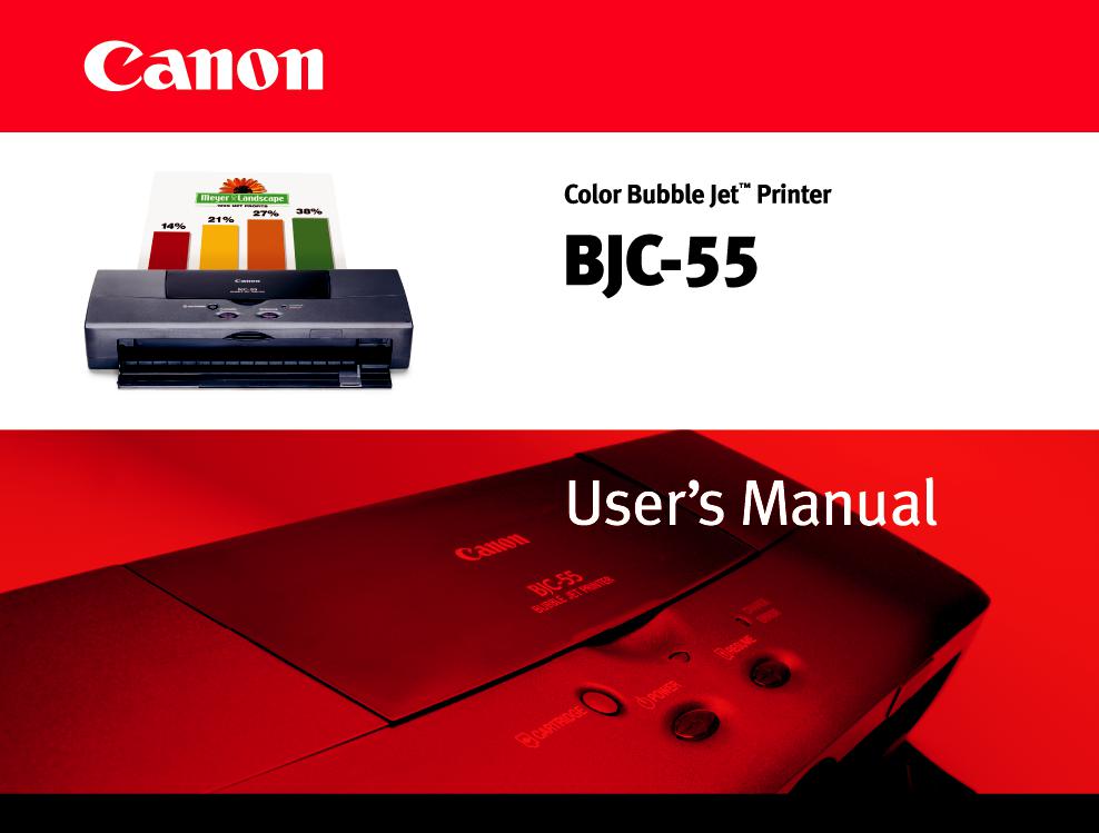 Canon BJC-55 User Manual