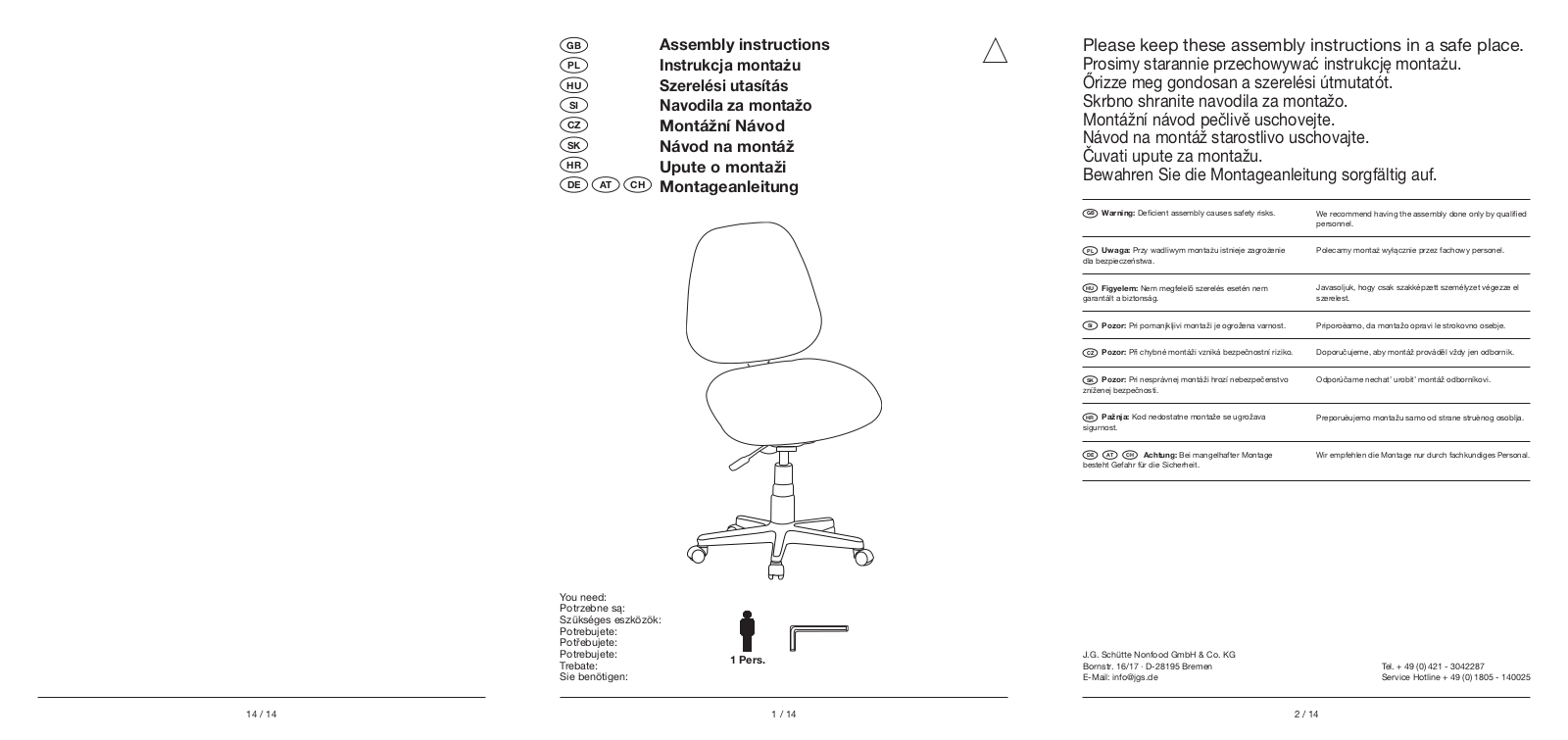 United Office Swivel Chair User Manual