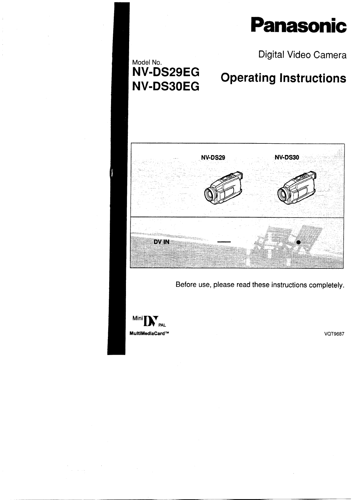 PANASONIC NV-DS29EG, NV-DS30EG, NV-DS29EGM, NV-DS29EGE, NV-DS30EGE User Manual