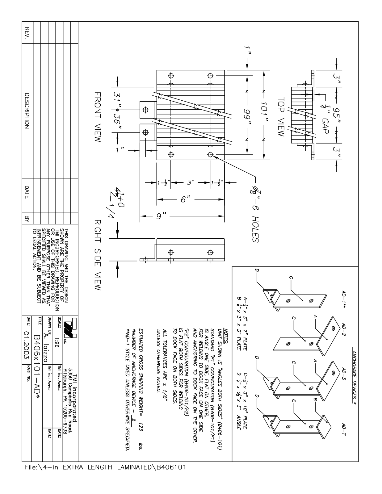 Tmi B406101 User Manual