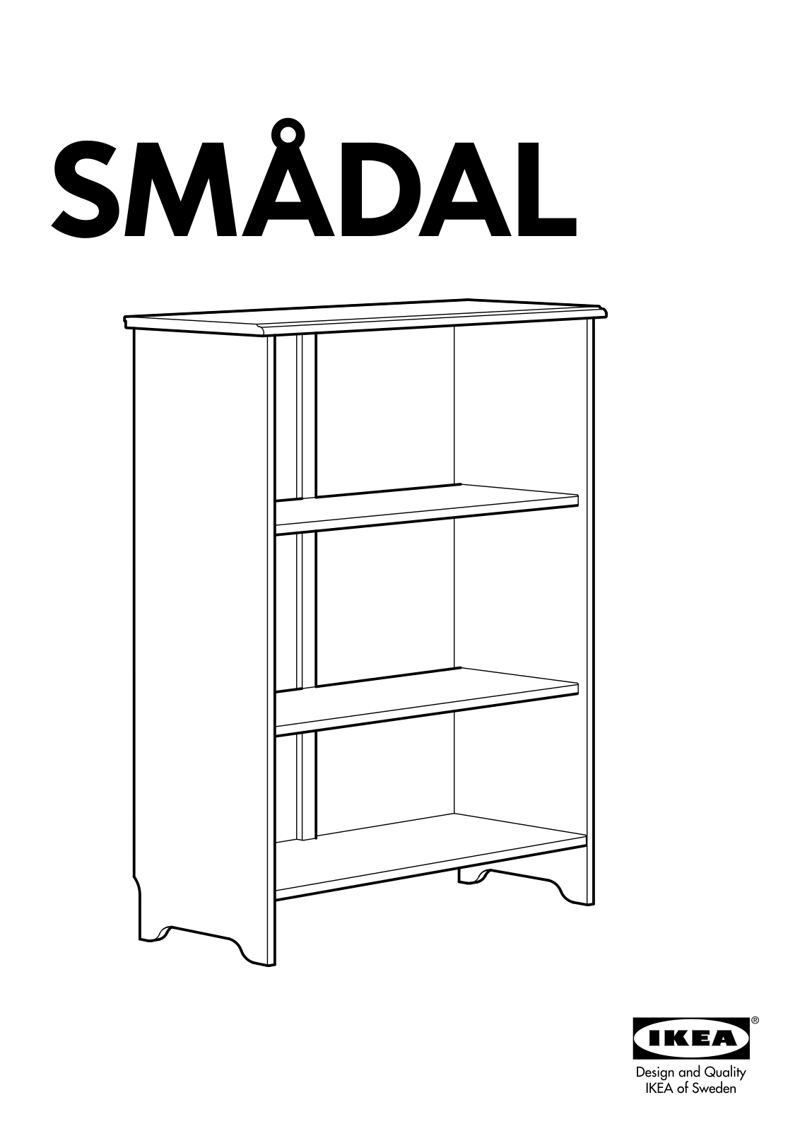 IKEA SMALDAL BOOKCASE 31X40 Assembly Instruction