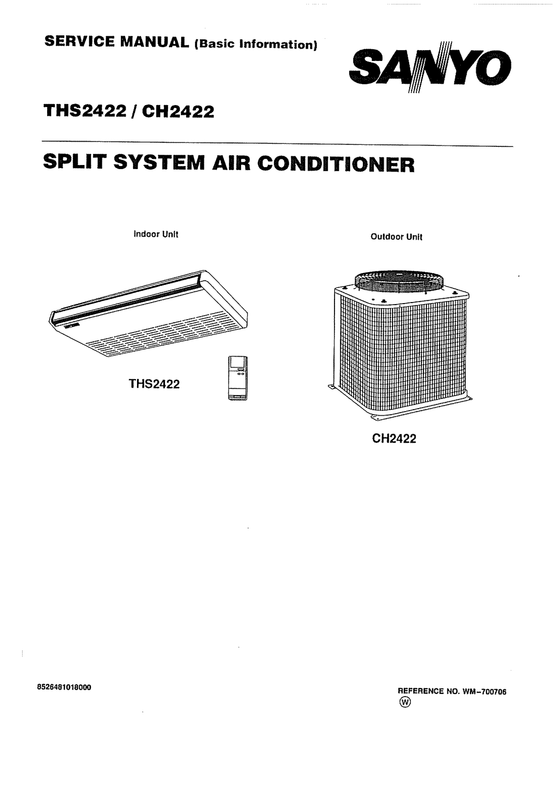 Sanyo THS2422, CH2422 User Manual