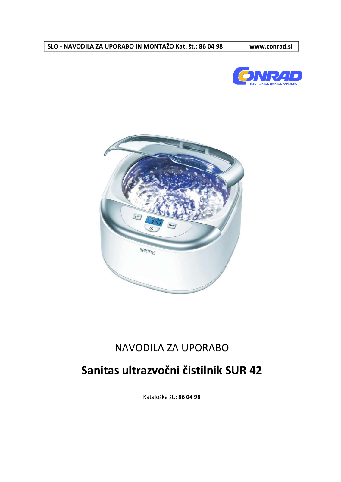 Sanitas SUR 42 User guide