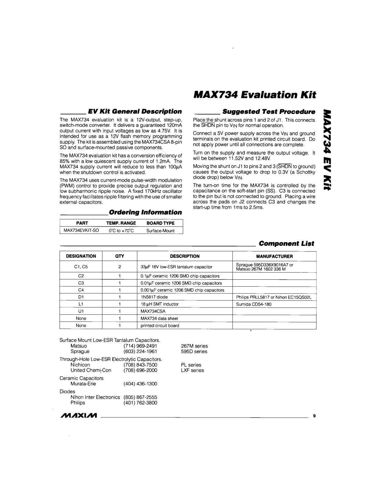 MAXIM max735 User Manual