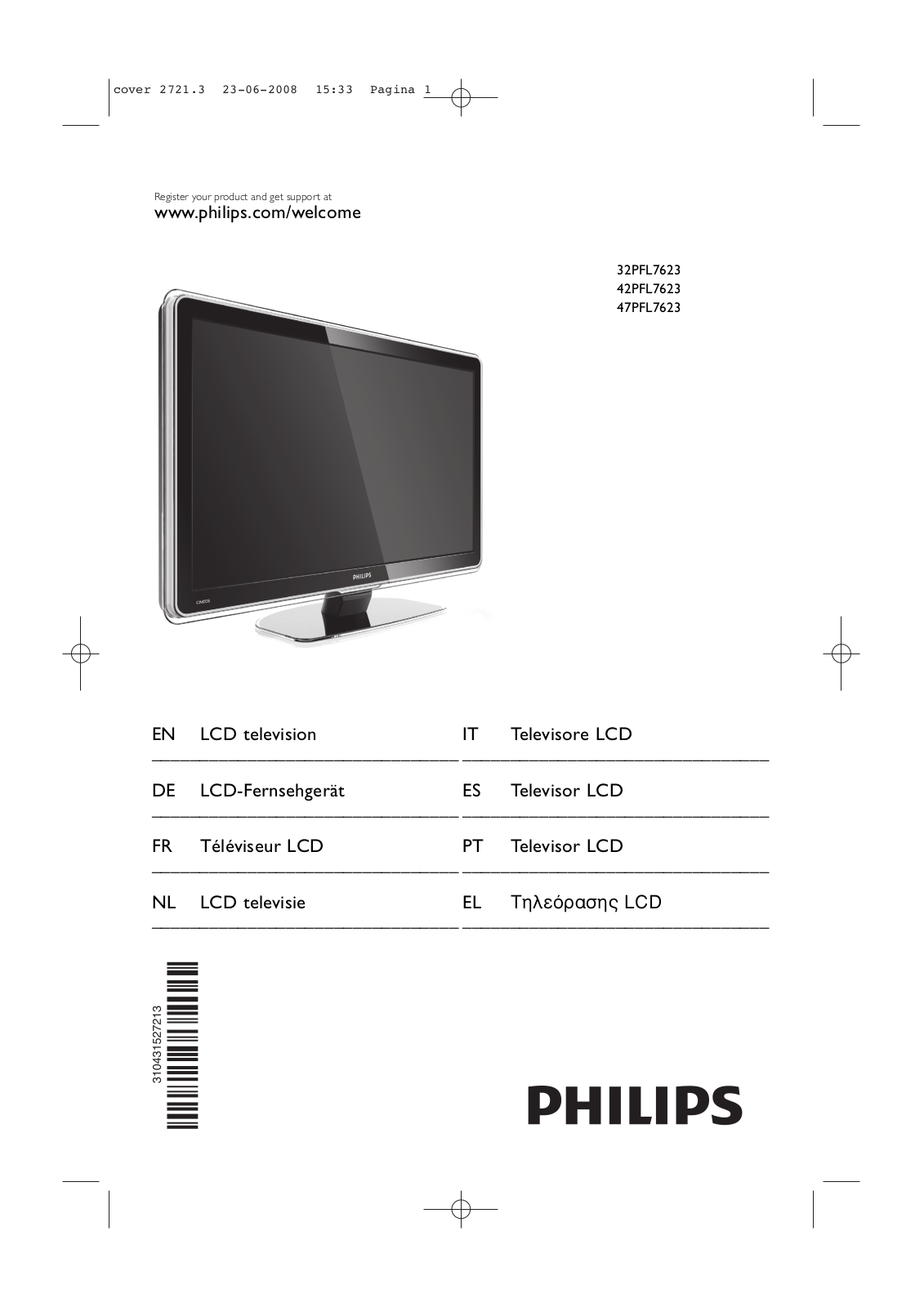 PHILIPS 47PFL7623D, 42PFL7623D User Manual