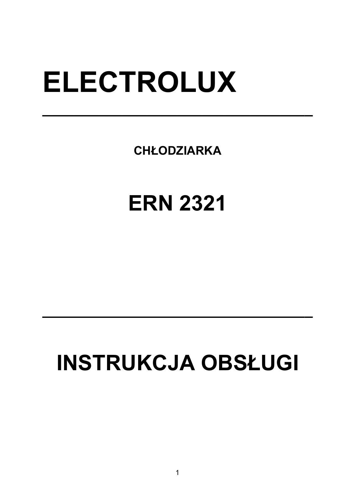 Electrolux ERN2321 User Manual