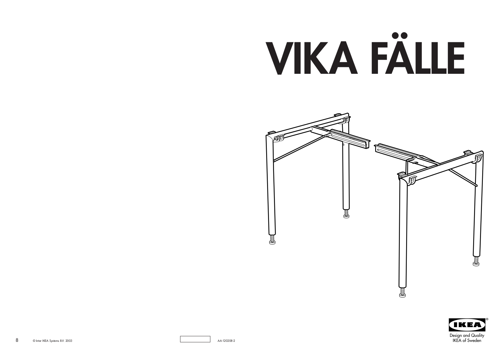 IKEA VIKA FÄLLE FOLDING LEG FRAME 27