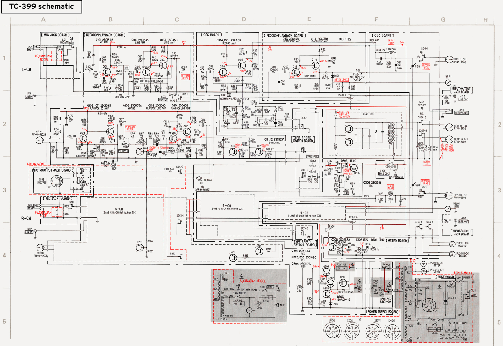 Sony TC-399 Schematic