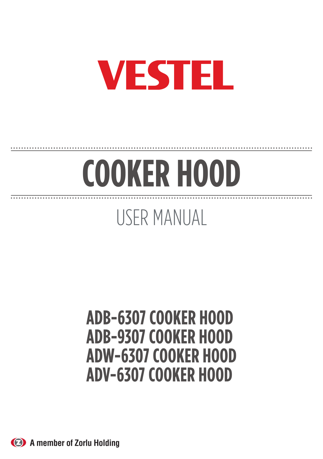 VESTEL ADB-6307, ADB-9307, ADW-6307, ADV-6307 User Manual