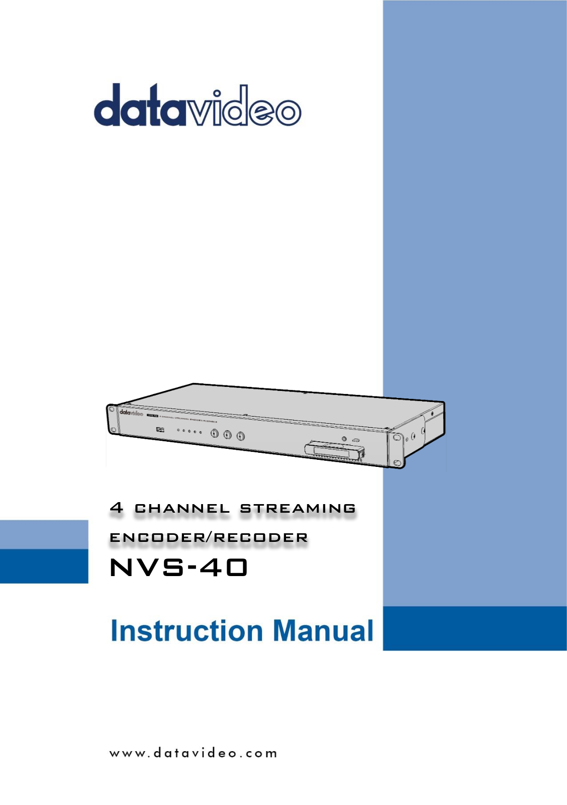 Datavideo NVS-40 Users Manual