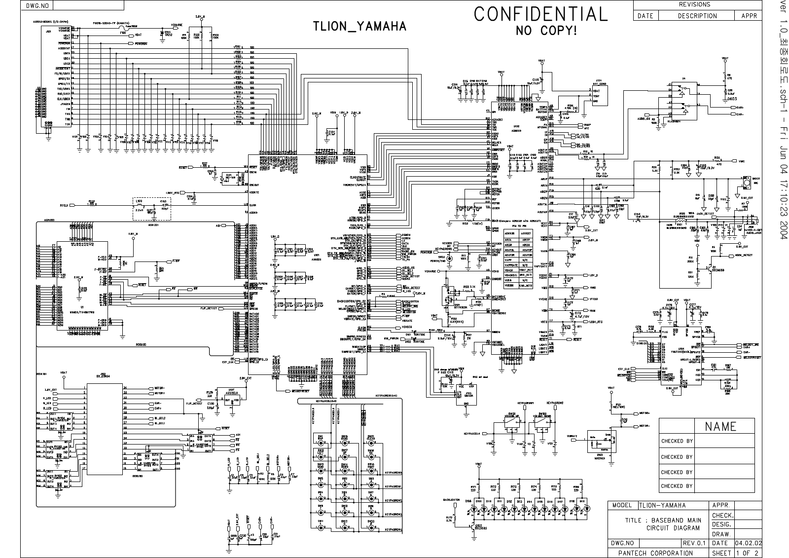 Pantech G700 Schematics