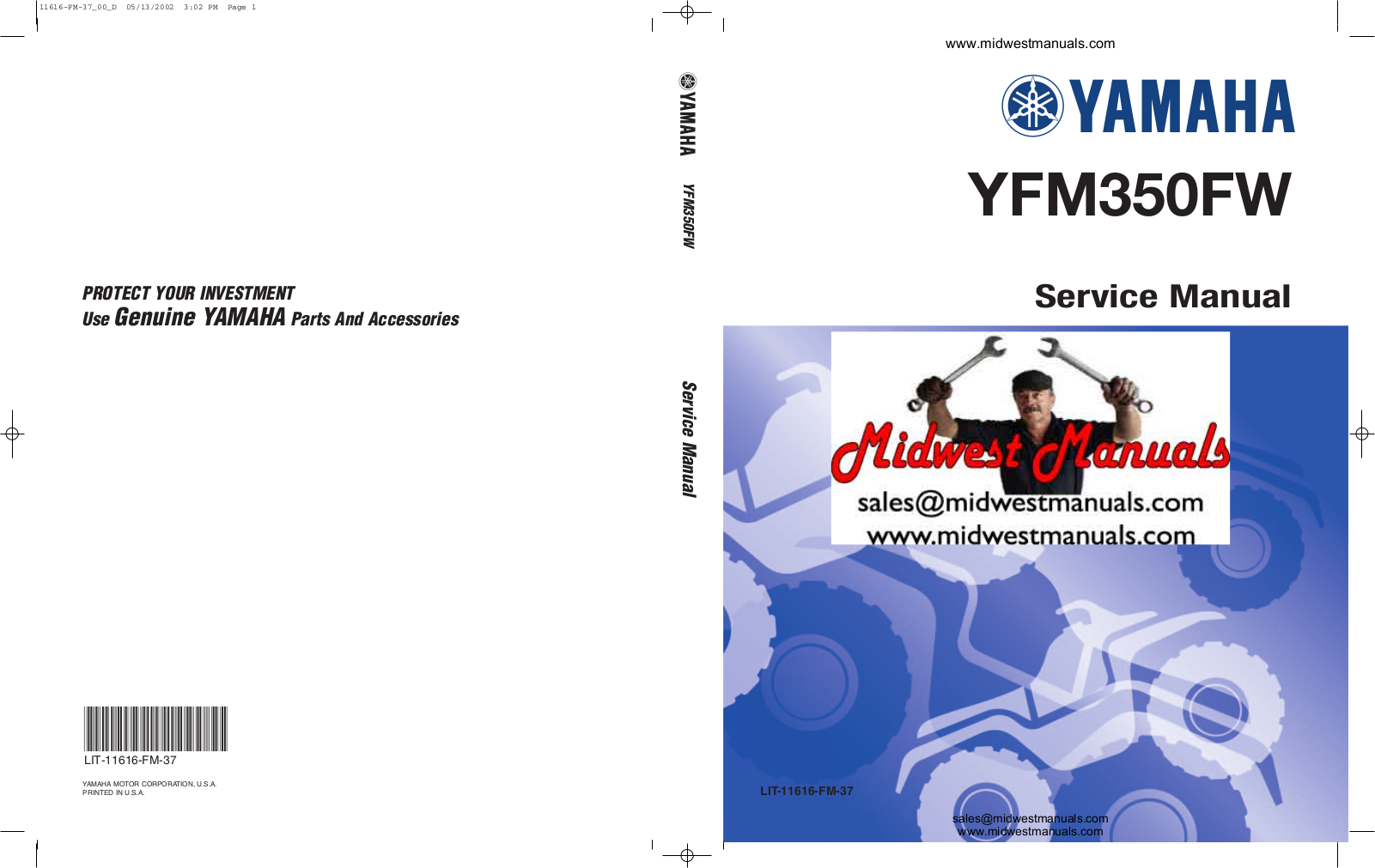 Yamaha YFM350FW Service Manual