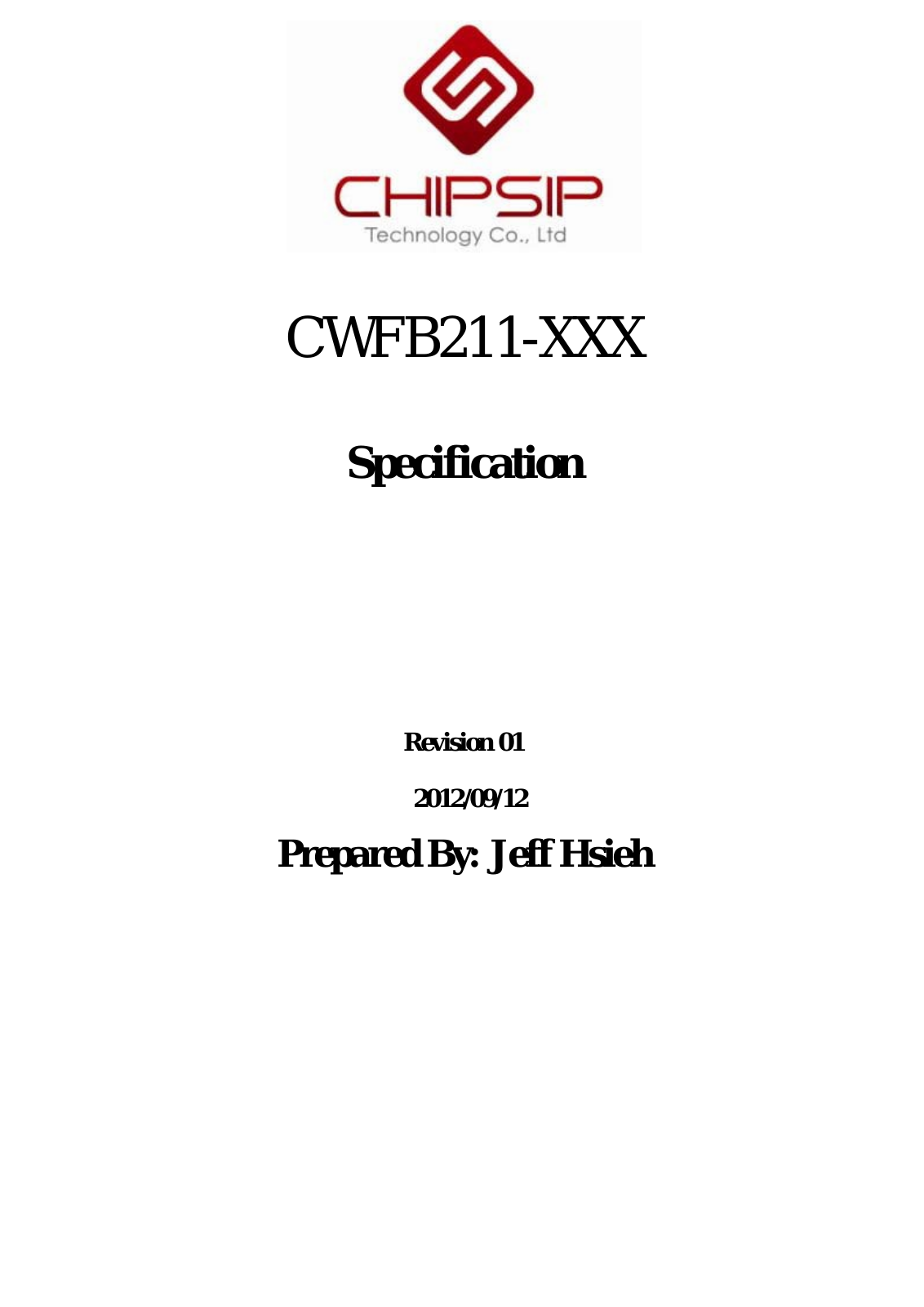 ChipSiP CWFB211-XXX User Manual