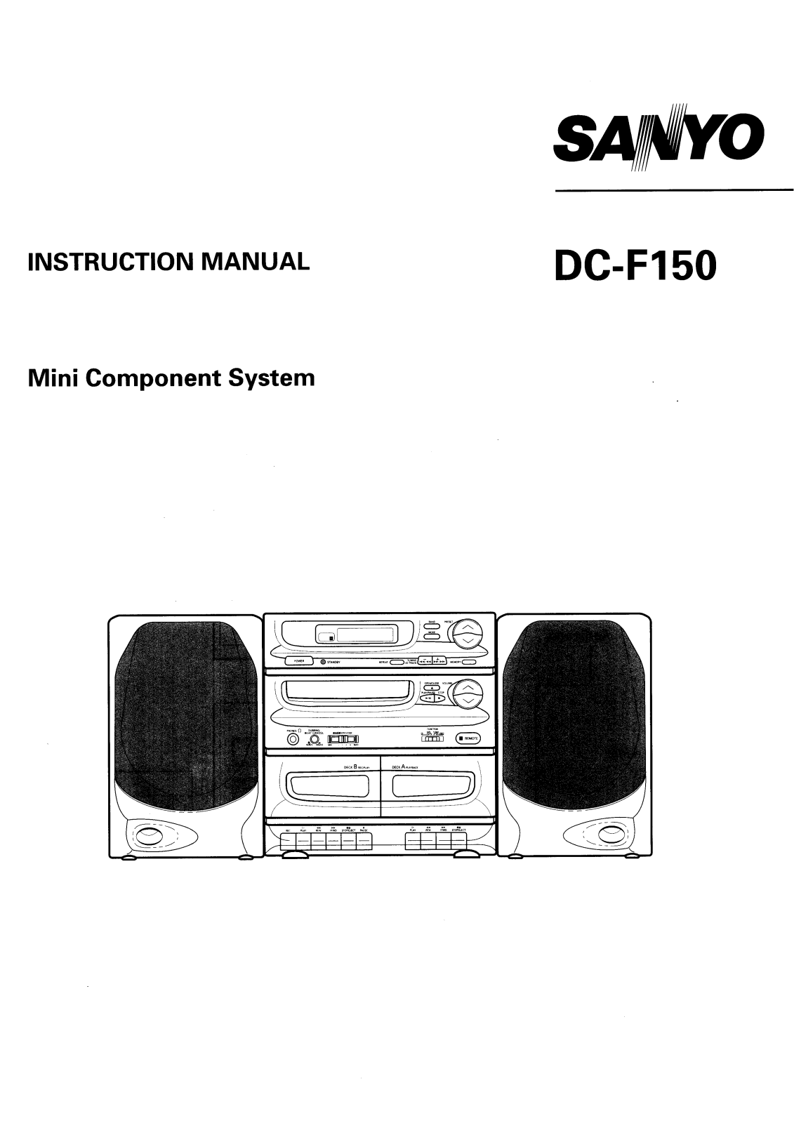 Sanyo DC-F150 Instruction Manual