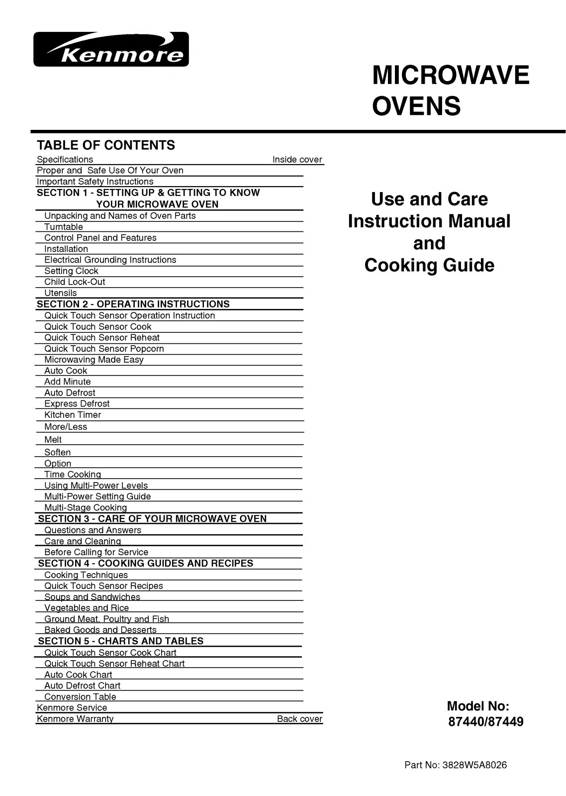 LG 87449, 87440 User Manual