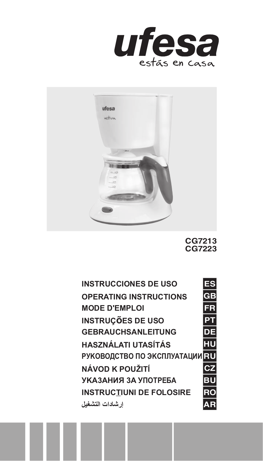 Ufesa CG7213, CG7223 User Manual