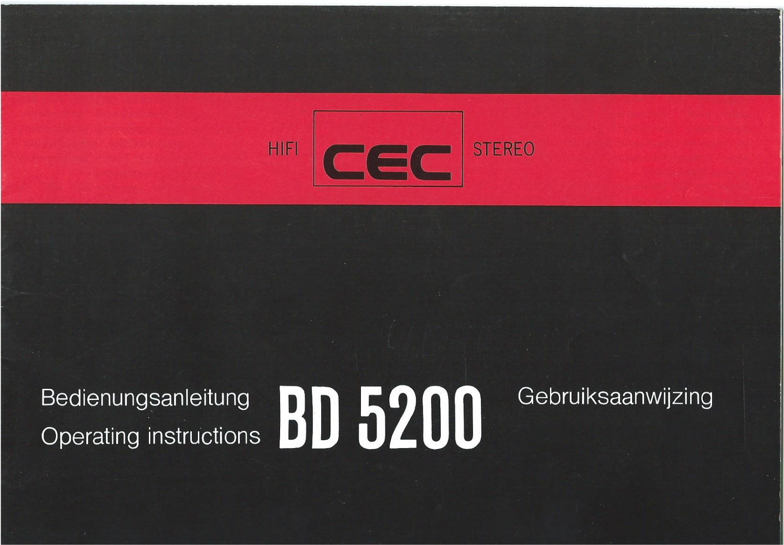 Cec BD-5200 Owners Manual